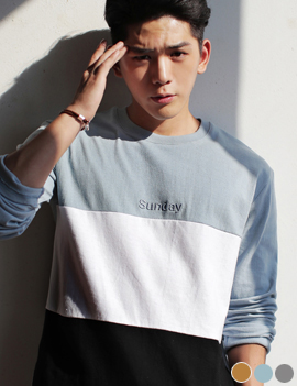 SundayEmbroideryContrastColorTee