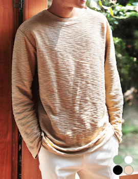 EmboWrinklePointCottonTee