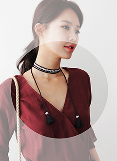 EthnicChoker&LongNecklaceSet