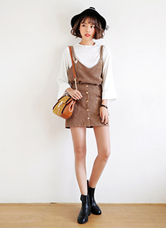 CorduroyBustier&CorduroySkirt&BlouseSet