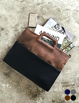 TwoToneCross&clutchBag