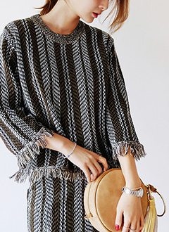 TweedFringeSweater