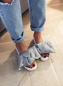 KnottedPlatformSlideSandal
