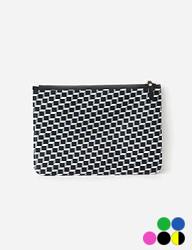 MulticoloredZig-zagZipClutch,5colors