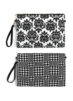 HoundPatternAndTraditionalPatternClutchBag