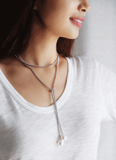 ImitationPearlChainNecklace