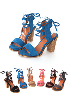 LaceUpMiddleHeelSandals