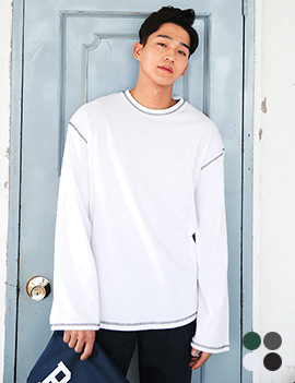 StitchContrastLongSleeveTee
