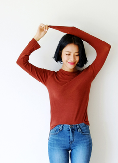 LongSleeveSideSlitT-Shirt