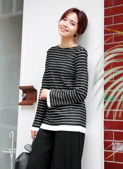 ColorblockPleatedTee