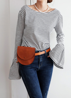 WideCuffsStripedTee