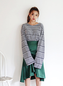 WideSleeveLooseFitStripedTee