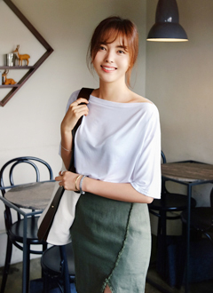 3/4SleeveBoatNeckTee