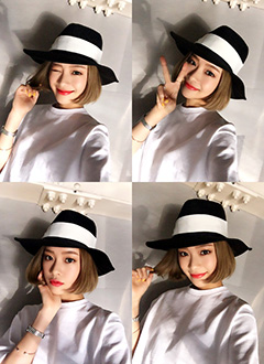 ColorblockStrapFloppyHat