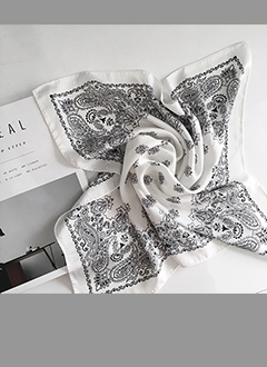 PaisleySilkySquareScarf
