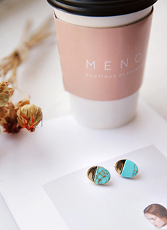 SplitStoneGoldMetalEarrings