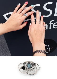 SetOf6LayeredMetalRing
