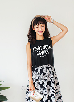 LetteringPrintedSleeveless