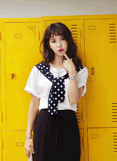 Striped&DottedTiedTee