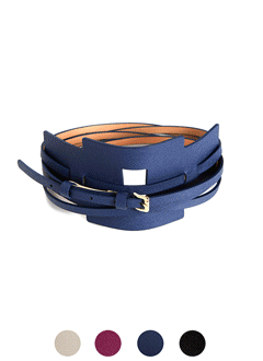 TrendyCowhideLayeredBelt
