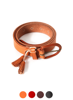4colorCowLeatherTasselBelt