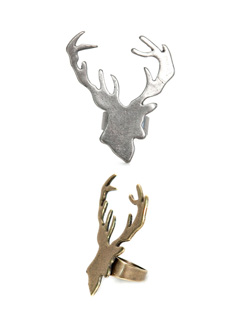 DeerMotiveMetalRing