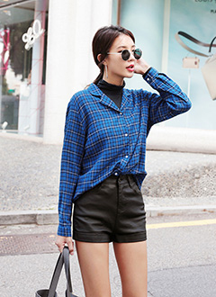 VNeckCheckedShirts