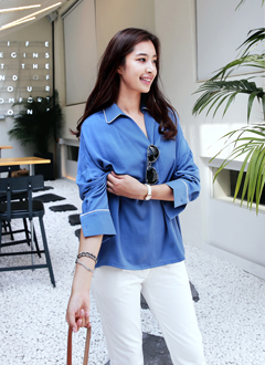 V-NeckPajamasBlouse