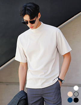 HalfTurtleNeckShortSleevedT