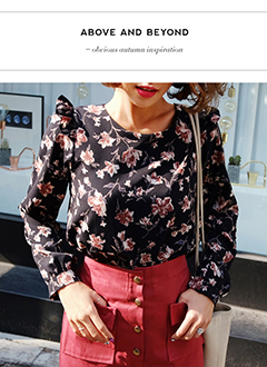 FloralRuffleBlouse