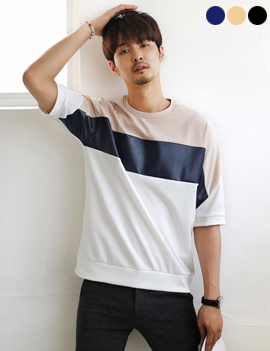 ContrastTextureShortSleeveTee