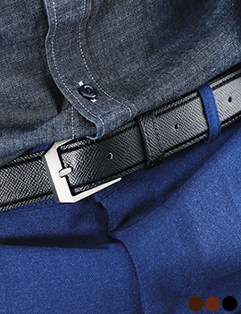 SqaureBuckleLeatherBelt