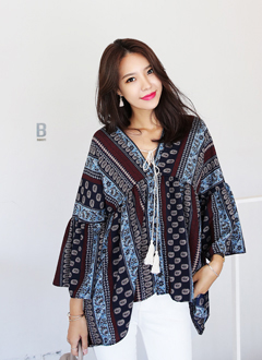 V-neckEthnicBlouse