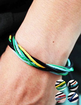 MultiColorFauxLeatherBracelet