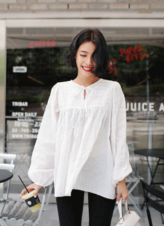 MetalColorStripedBlouse