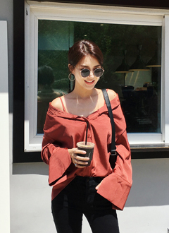 LongCuffsOffTheShoulderBlouse