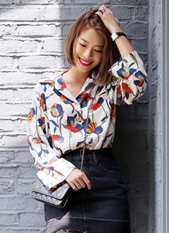 FloralLongSleeveBlouse