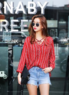 FloralV-neckBlouse