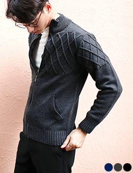 StandCollarZip-upCardigan