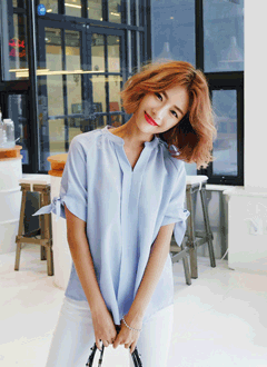RibbonSleeveBlouse