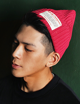 RibbedKnitBeanieHat