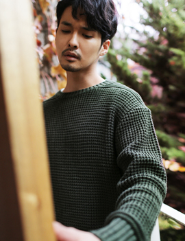WaffleRoundNeckKnit