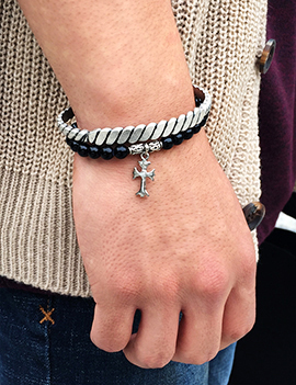 3TypesBeaded&metalBracelet