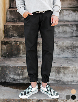 ElasticWaistCottonJoggerPants