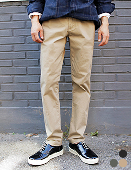 Zip-upCottonElasticWaistPants