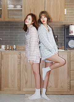 CheckedPajamasTopAndPantsSet