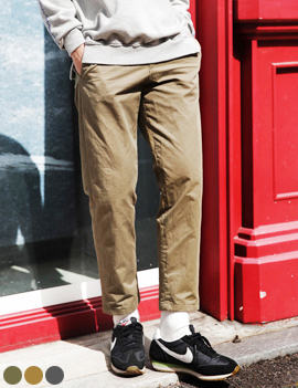 SideButtonSlimBaggyPants