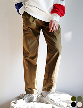 WideCottonPantsWithBackBuckle