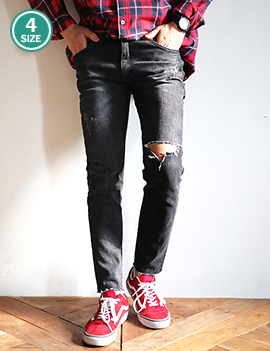 Cut-offBlackSlimJean
