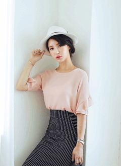 FrillSleeveFeminineBlouse